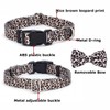 Leopard Dog Collars for Medium Dogs with Bow tie, Pretty