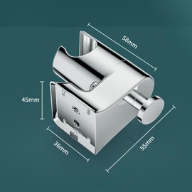 Docache Heavy Duty Shower Holder Hand Shower Holder 360° Shower Head Holder Improved Shower Head Holder Adjustable Shower Head with Mounting Accessories (Silver)