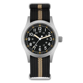 Militado ML05 ML05B 38 mm Vintage Field Watches for Men, VH31 Silent Second/515/Miyota Super 2035 Quartz Movement, Curved Sapphire Crystal with AR Coating, C3 Super Luminous, 100 m Waterproof