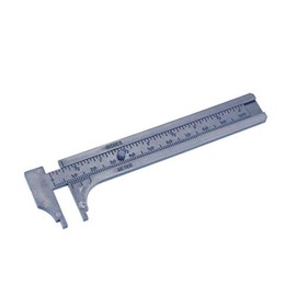 sourcing map Vernier Caliper 10 cm 4 Inch Metric Mini Double Scale Plastic Ruler Measuring Tool