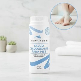 Talco Desodorante Pies Maytkare Hipoalergénico 100g Botella