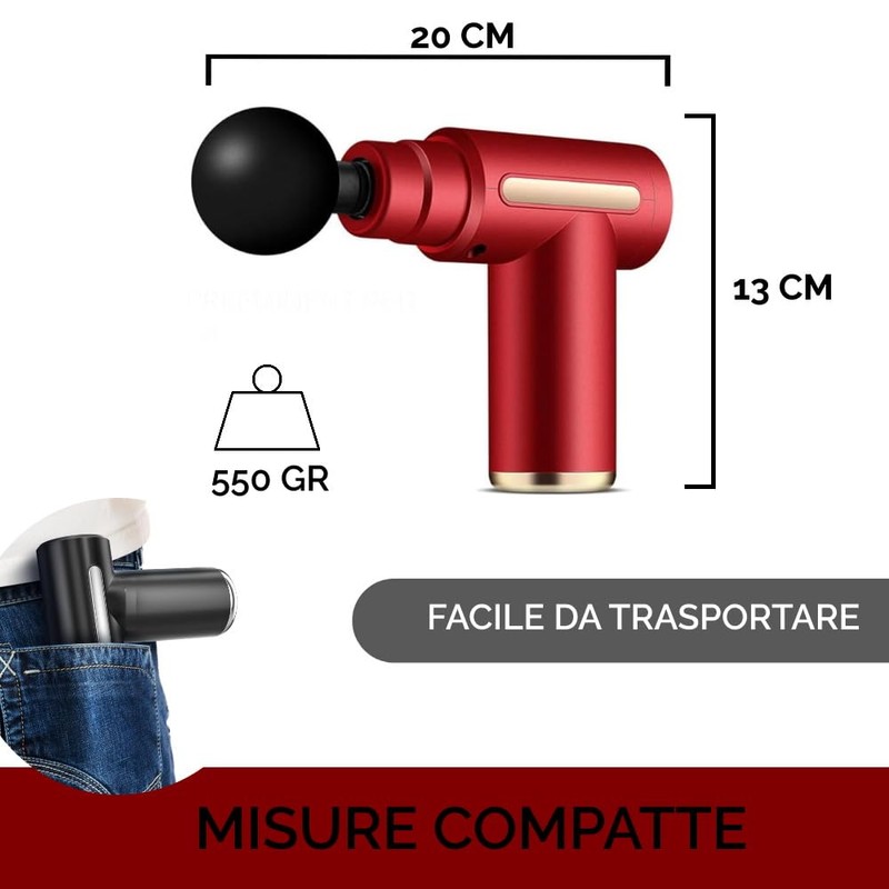 Muskelmassagepistole Mini Massagepistole Massage Gun Massagegerät 6 einstellbare Stufen und