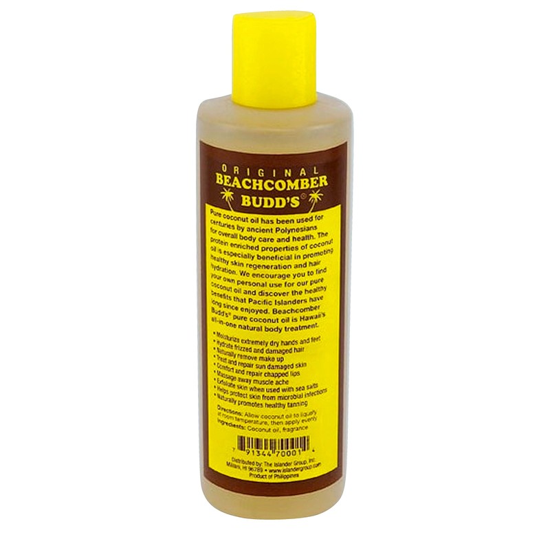 Hawaiian Beachcomber Budd's Pure Scented Coconut Oil 8 Ounce