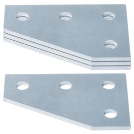 heneng 4 Pcs Flat Plate Fitting for 1-5/8" Strut Channel, 4 Hole Corner Gusset Plate Brackets, 7/32" Thick