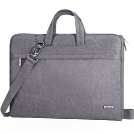 Voova Laptoptasche 13 13,3 14 Zoll Wasserdicht Stoßfest Notebook Schultertasche Laptop Tasche 13.3 Schultergurt Versteckbarer Griff Leicht Kompatibel mit Macbook Dell Acer Asus Hp Lenovo Grau