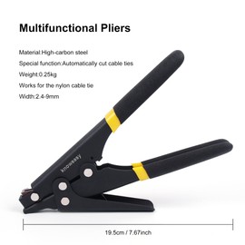 Knoweasy Zip Tie Tool and Tensioning and Cutting Tool for Plastic or Nylon Cable Tie