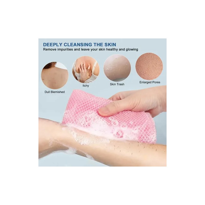 Esponja Exfoliante Africana De Red (3 Unidades),. 3 Pcs