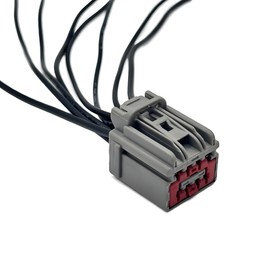 8 Position Pigtail Harness Connector (WPT-1212 / WPT1212 / 3U2Z-14S411-DYB) - 18" Replacement for Audio Speaker Motor LJQ