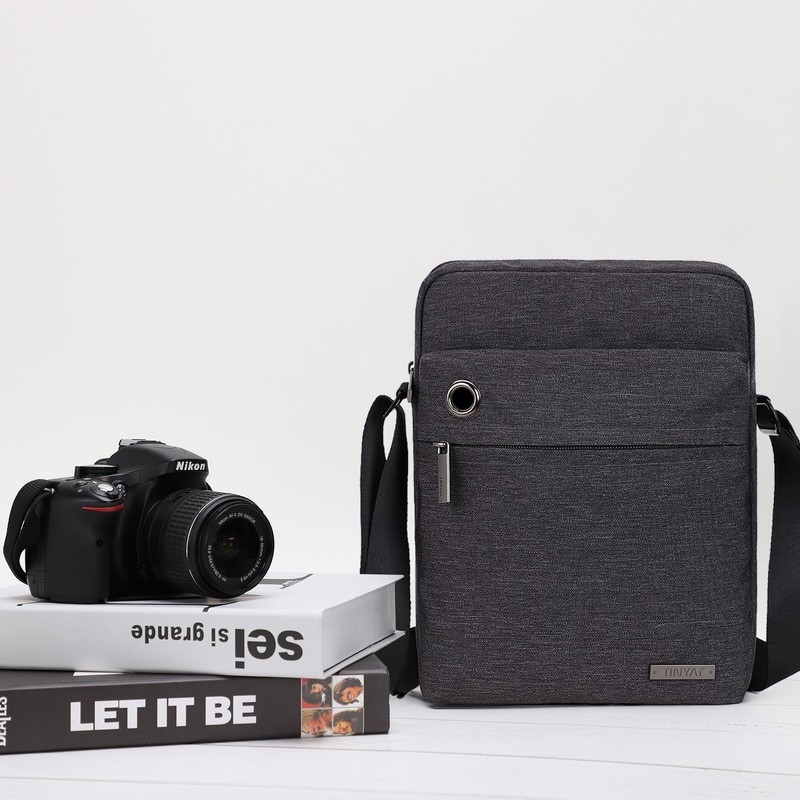 TINYAT Crossbody Bag for Men Waterproof Messenger Bag with 3