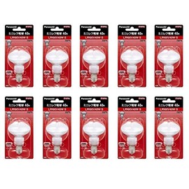 Panasonic Mini SLR Bulb V W Shape E17 Base [Set of 10] lr100 V40 W, Small – 10set