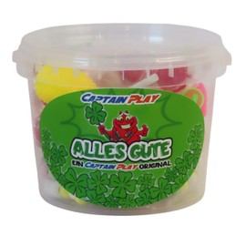 CAPTAIN PLAY Alles Gute Retro Süßigkeiten Mix, 16 Teile einzeln verpackt, Geschenk Box mit 8 Sorten ohne Schokolade, 178g besonderer Süßigkeiten Mix