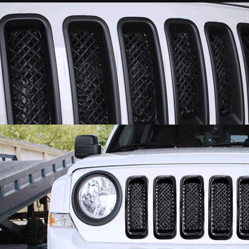 SQQP Front Grill Mesh Grille Inserts Cover Frame Trims Kit