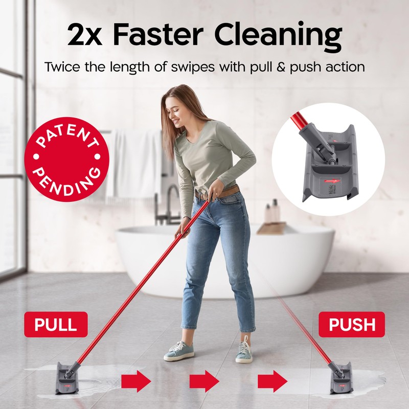 Tyroler MoppyShmoppy 2-in-1 Heavy Duty Floor Squeegee for Concrete Floors