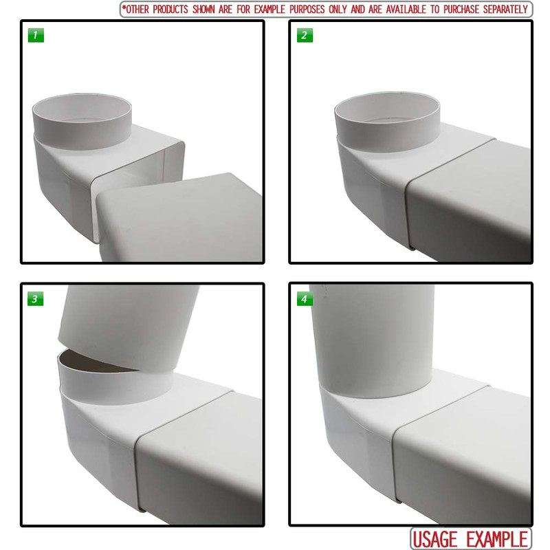Kair Elbow Bend Adaptor 150mm x 70mm to 125mm -