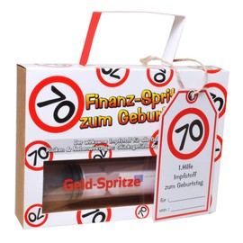Udo Schmidt Financial Syringe Decorative Syringe for Filling with Money for 70th Birthday