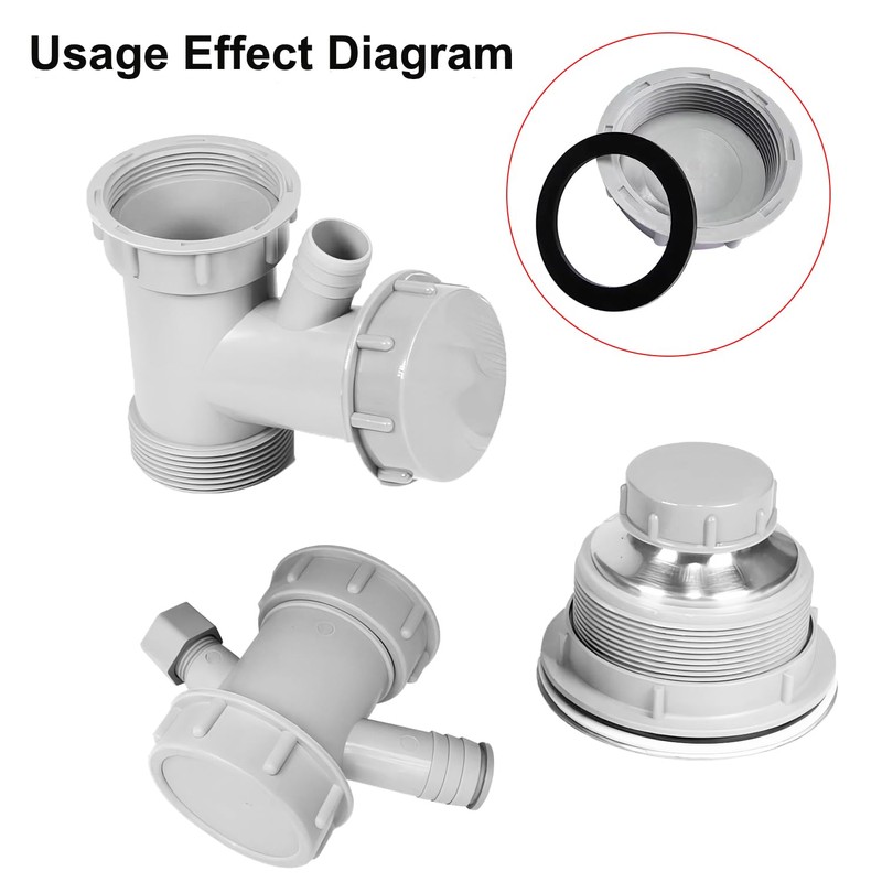 Qrity 2 Pack PVC Pipe End Cap Waste Processor Blanking