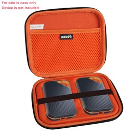 Sandisk External 1TB 2TB 4TB (SDSSDE81) Protective Travel Storage Carrying Case - Adada (Compatible with 2 Hard Drive))