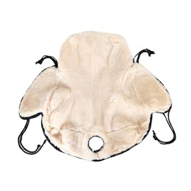 PS Pferdeartikel Western Saddle Seat Cover Made of Virgin Sheep's Wool 15 - 16 Inches Natural Colour