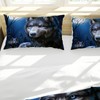 Hoimlm Wolf Duvet Cover Single Microfiber Bedding Set, 3D Print