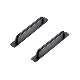 CcHhyyt Self-Stick Instant Kitchen Cabinet Bathroom Drawer Closet Door Handle Pulls 2pcs/Set (170mm, Black)
