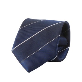 The Shirt Studio Navy Two-Tone Stitch Stripe Self-Tie Necktie