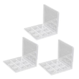 3piezas Paleta De Compartimentos Para Maquillaje Caja Vacía De Sombras De Ojos y Labiales Organizador Portátil y Ligero Para y Uso