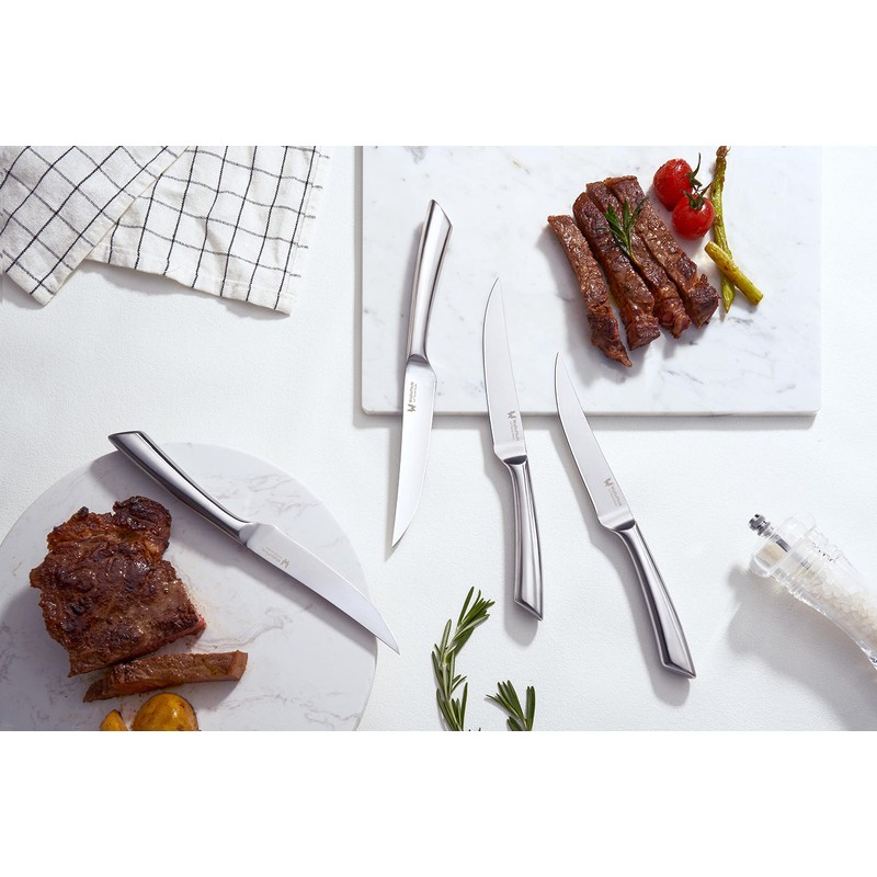WALLOPTON Steak Knives Set of 8 - High Carbon Stainless