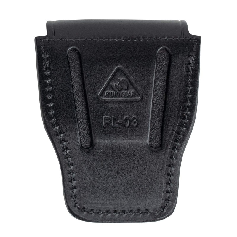 Ryno Gear Genuine Leather Handcuff Holder (Plain w/.Silver Snap)