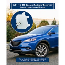 eosorssa CY01-15-350 Coolant Radiator Reservoir Tank Expansion with Cap Fits for Mazda CX-9 CX9 2007 2008 2009 2010 2011 2012 2013 2014 2015 3.5L 3.7L V6 Replace CY01-15-350A CY0115350A CY0115350