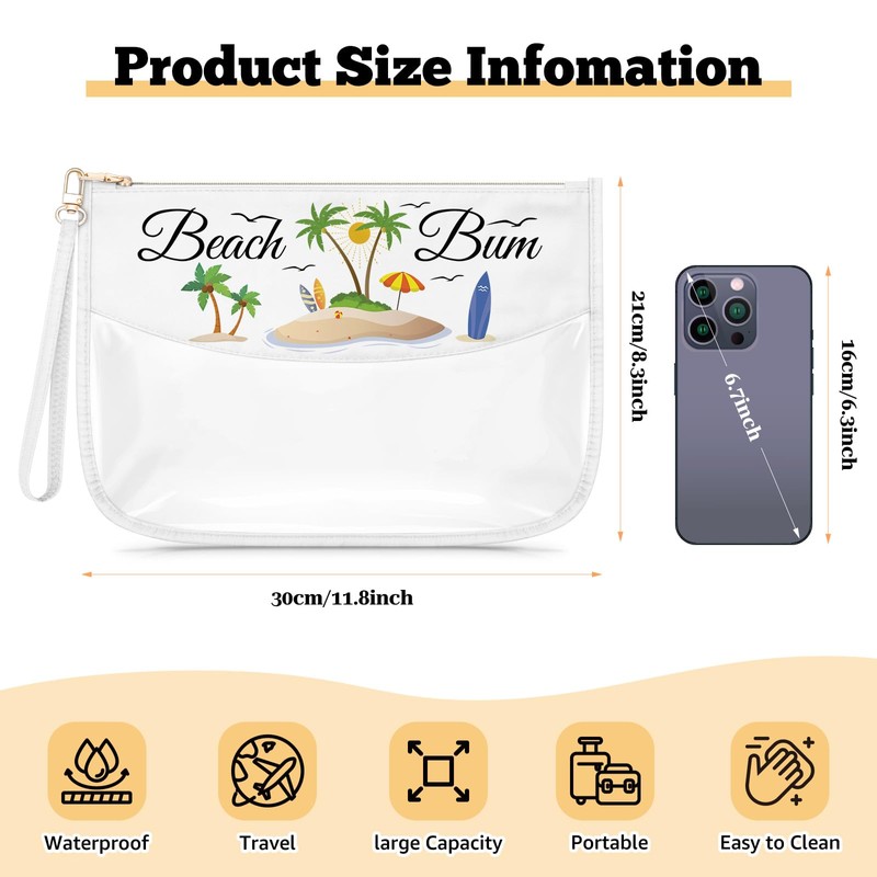 Gfhzdmf Beach Lover Gift for Girl Women Makeup Bag Summer