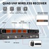 Guarda Audio Wireless Microphone System, 4-Channel UHF Wireless Mic, Fixed