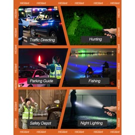 HiGiant 2 Pack 12 Inch Traffic Wand Flashlight, Multi Color LED Traffic Control Wand with WRGB 4 Colors in 1, Signal Traffic Baton for Parking, Traffic Directing (Batteries Not Included)