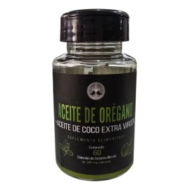 Cápsulas De Orégano Y Coco Extra Virgen 60 Capsulas