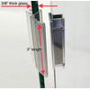 Clear Polycarbonate U-Channel with Magnet and Chrome Metal Strike Plate