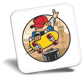 Destination Vinyl ltd Fridge Magnet - Skater Skateboard 4211
