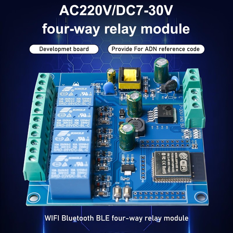 ESP Modulo relè a 4 canali con ESP-32 WiFi Bluetooth,