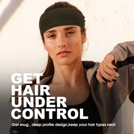 Headbands for Men, 6 Pack Mens Headband Sports Sweatbands, Moisture Wicking Hair Bands for Running, Cycling, Basketball, Yoga, Fitness, Workout Sweat Hairband for Women Men