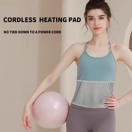 CUEHEAT Heated Waist Belt - Cordless Heating Pad for Back Massage, Electric Rechargeable Battery Powered(49")