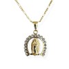 Our Lady of Guadalupe Virgin Mary Horseshoe Gold Plated Pendant