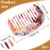 2PCS Mini Hair Comb Wide Tooth, Acetate Hair Detangling Comb