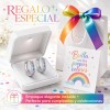 Aretes Plata Pura Con Moissanita Diseño Minimalista 13mm
