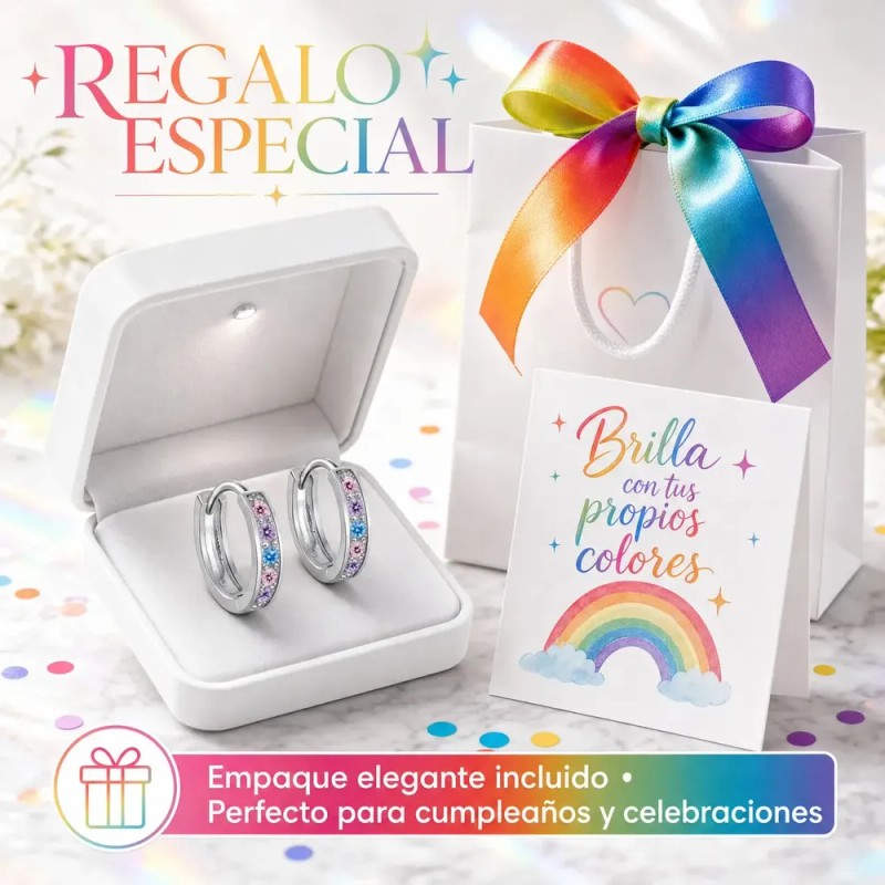 Aretes Plata Pura Con Moissanita Diseño Minimalista 13mm