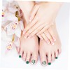 Beavorty 5sets Full Cover Artificial Toenails for DIY Nail Art