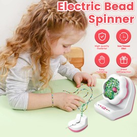 Electric Clay Bead Spinner, Quickly Make Your Own Jewelry, Bead Spinner Kit with 2 Beading Needles for Jewelry Making, Necklace, Waist Crafts