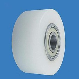 45 x 19 mm Bore 10 Plastic Roller Polyamide Double Storage Pallet Fixer Wheel for Pallet Truck Nylon Roller Diameter 45 mm with Ball Bearing