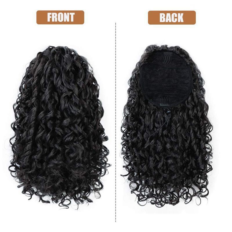 Curly Ponytail Extension Drawstring Ponytails for Black Women Synthetic Curly