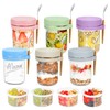 Xyptorix 6 Pack Overnight Oats Containers with Lids and Spoons,