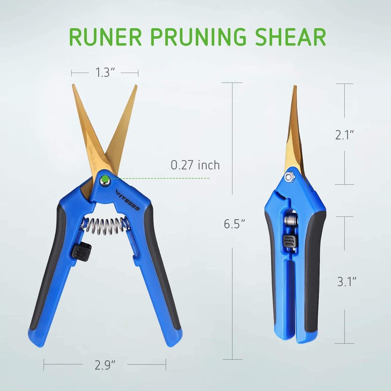 VIVOSUN 3-Pack Gardening Hand Pruner Pruning Shear with Titanium Coated