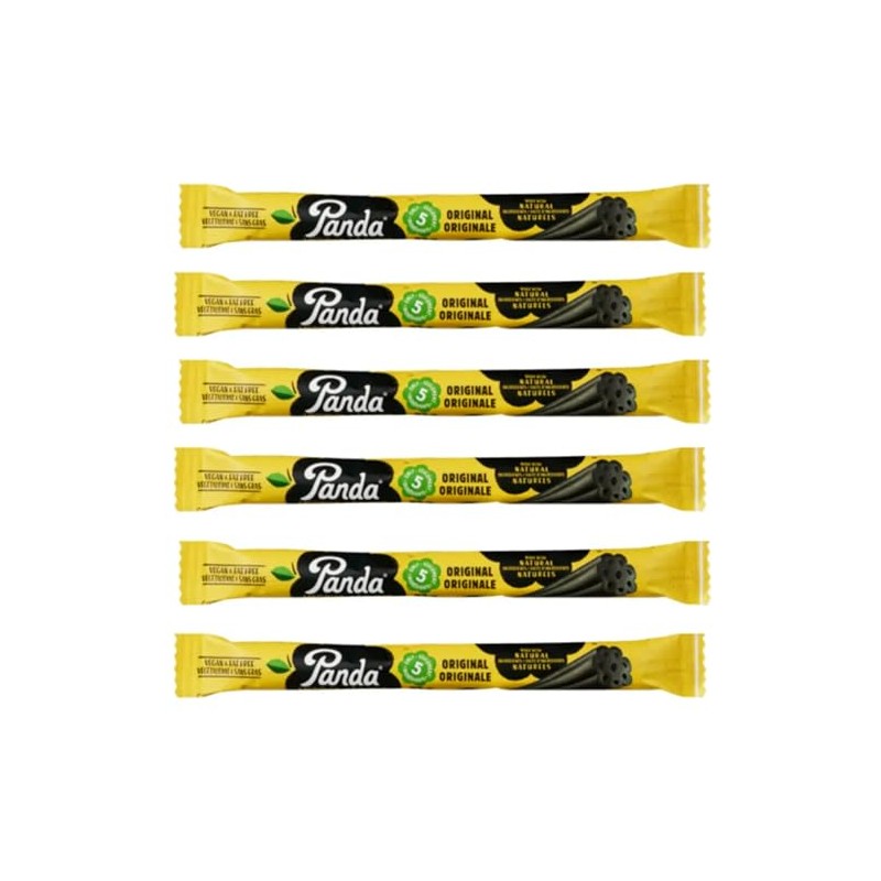 Panda Black Licorice Stick Bars Vegan Fat Free Non GMO