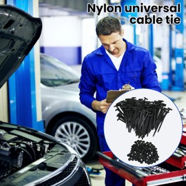 Nylon Universal Cable Tie Buckle: 50PCS Automotive Zipper Clips- Heavy Duty Self-Locking Zip Ties with Push-Button Clip and Pin Lock Design,Automotive Plastic Fasteners Tool for Auto/Car Repair